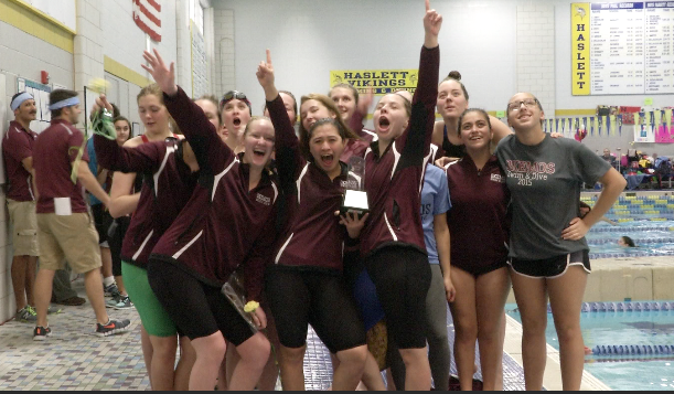 Okemos Finishes Third at 2015 CAAC Girls Blue Division Swim Championships 